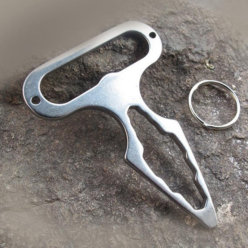 Llave multifuncional de acero inoxidable para camping