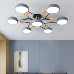 Lámpara de techo LED escandinava de diseño molecular con luz ambiental moderna