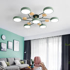 Lámpara de techo LED escandinava de diseño molecular con luz ambiental moderna