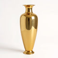 Jarrón contemporáneo de cerámica dorado — perfil lateral
