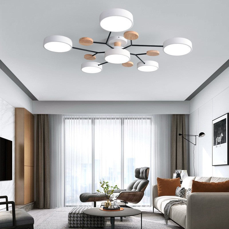 Lámpara de techo LED escandinava de diseño molecular con luz ambiental moderna