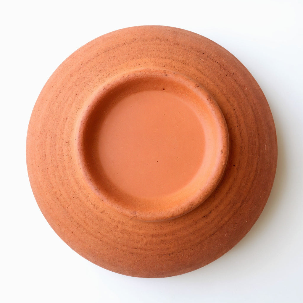 Jarrón Redondo Terracota — vista de la base del jarrón