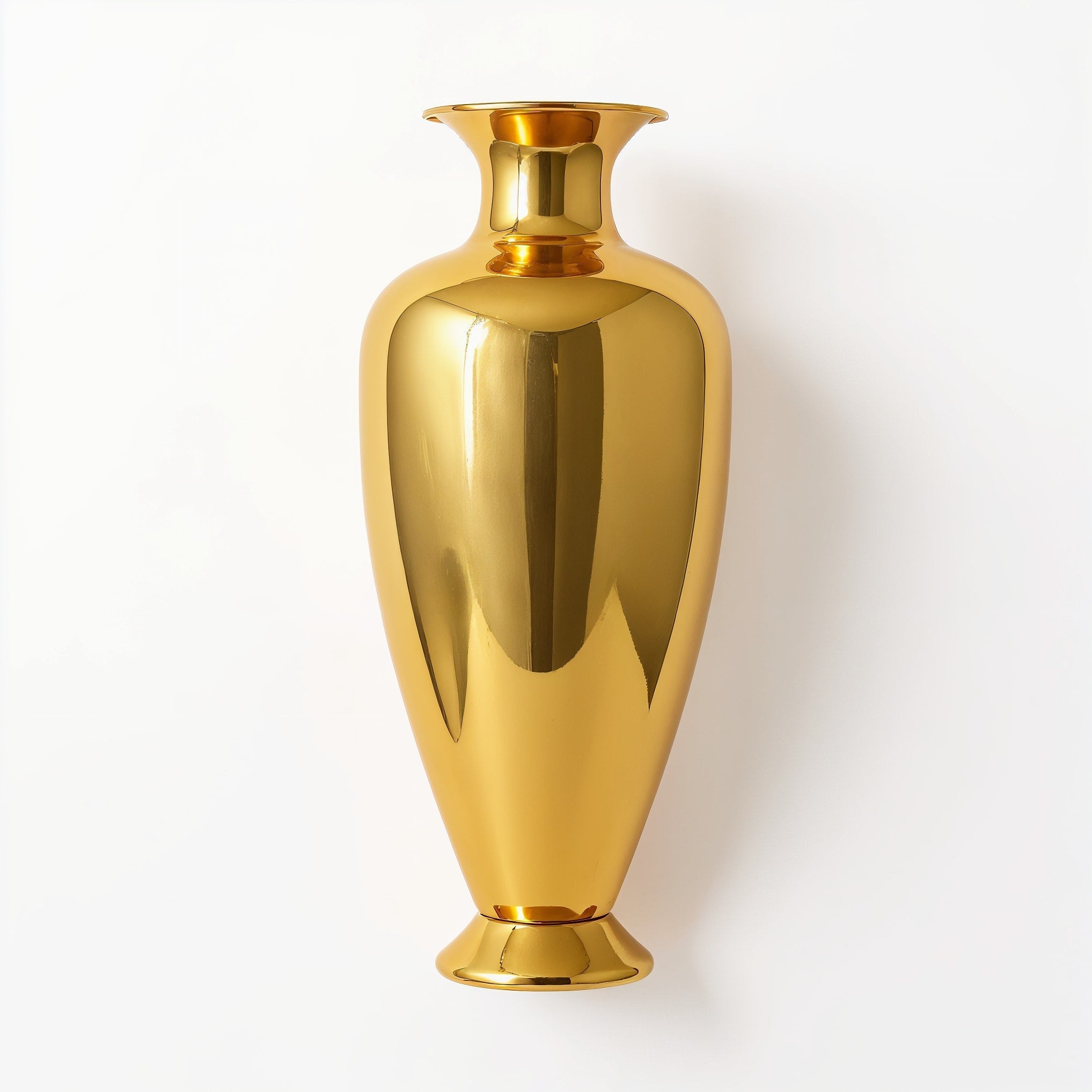 Jarrón contemporáneo de cerámica dorado — vista inferior