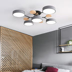 Lámpara de techo LED escandinava de diseño molecular con luz ambiental moderna