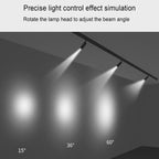 Iluminación de riel LED Aluminio Negro Blanco 3-5 focos Sala de estar Cocina Pasillo Foco de techo Foco de riel LED empotrable Regulable