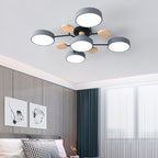 Lámpara de techo LED escandinava de diseño molecular con luz ambiental moderna