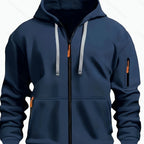 Sudadera con capucha y cremallera para hombre – Sudadera informal para exteriores