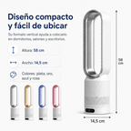Enfriador de aire 3 en 1 con purificador, oscilación y panel LED táctil AirPure