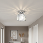 Lámpara de techo Kristal Zwart Zilver Goud E27 Opbouw Modern Hal Woonkamer