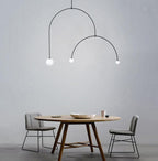Lámpara de techo móvil con globos de cristal – Diseño moderno en latón o negro – 9 configuraciones – Casquillo G9 y G4