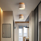 Lámpara de techo Cilestic Travertin Hout E27/E26 Beige Hal Slaapkamer Woonkamer Scandinavisch Diseño moderno Natuurlijke Plafondverlichting