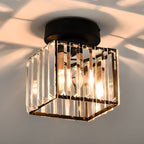 Lámpara de techo Kristal Zwart Zilver Goud E27 Opbouw Modern Hal Woonkamer