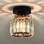 Lámpara de techo Kristal Zwart Zilver Goud E27 Opbouw Modern Hal Woonkamer