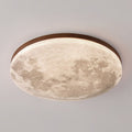Lámpara de techo LED redonda empotrable Nordic de madera y PVC, 1 luz