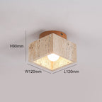 Lámpara de techo Cilestic Travertin Hout E27/E26 Beige Hal Slaapkamer Woonkamer Scandinavisch Diseño moderno Natuurlijke Plafondverlichting