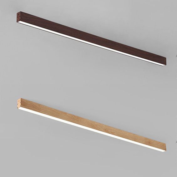 Gang Plafondlamp Hout Langwerpig 60cm 100cm 120cm Ingebouwde LED Lijnlamp Aluminio Hal