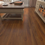 Suelo laminado de madera maciza natural E0 de 49" x 8" de ancho, con sistema de clic y resistente al agua.