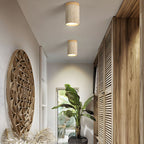 Lámpara de techo Cilestic Travertin Hout E27/E26 Beige Hal Slaapkamer Woonkamer Scandinavisch Diseño moderno Natuurlijke Plafondverlichting
