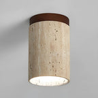 Lámpara de techo Cilestic Travertin Hout E27/E26 Beige Hal Slaapkamer Woonkamer Scandinavisch Diseño moderno Natuurlijke Plafondverlichting
