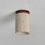 Lámpara de techo Cilestic Travertin Hout E27/E26 Beige Hal Slaapkamer Woonkamer Scandinavisch Diseño moderno Natuurlijke Plafondverlichting