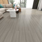Suelo laminado de madera maciza natural E0 de 49" x 8" de ancho, con sistema de clic y resistente al agua.