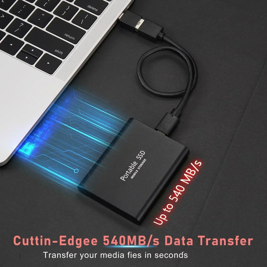 Disco duro externo unisex de estado sólido de 4 TB con USB 3.1 y tipo C