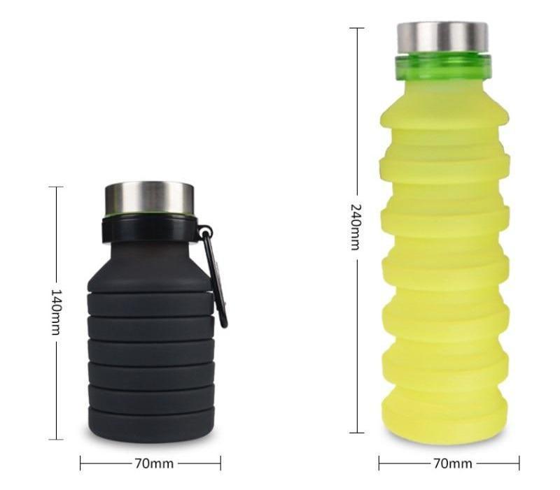 FlexiDrink - Botella de agua de silicona Faltbare para Abenteuer