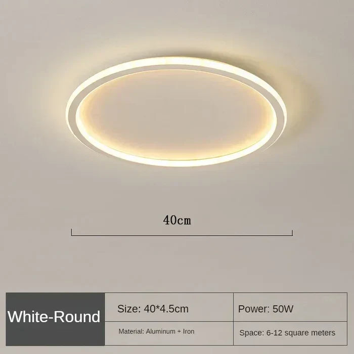 Lámpara de techo redonda de diseño escandinavo, dorada, negra y blanca, 20-50 cm, LED, regulable, de metal y cristal, para salón, dormitorio y comedor