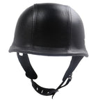 Casco de moto clásico de cuero