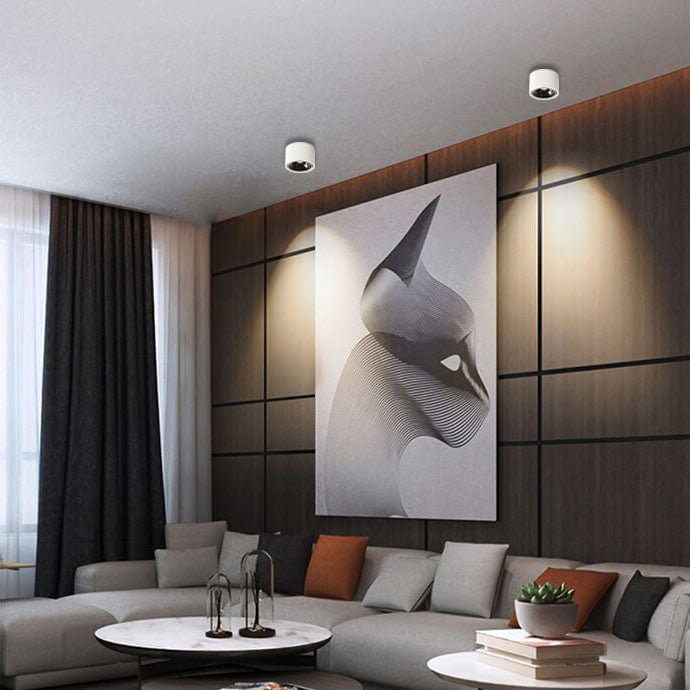 Lámpara de techo LED minimalista Origo - Lámpara redonda empotrable ajustable