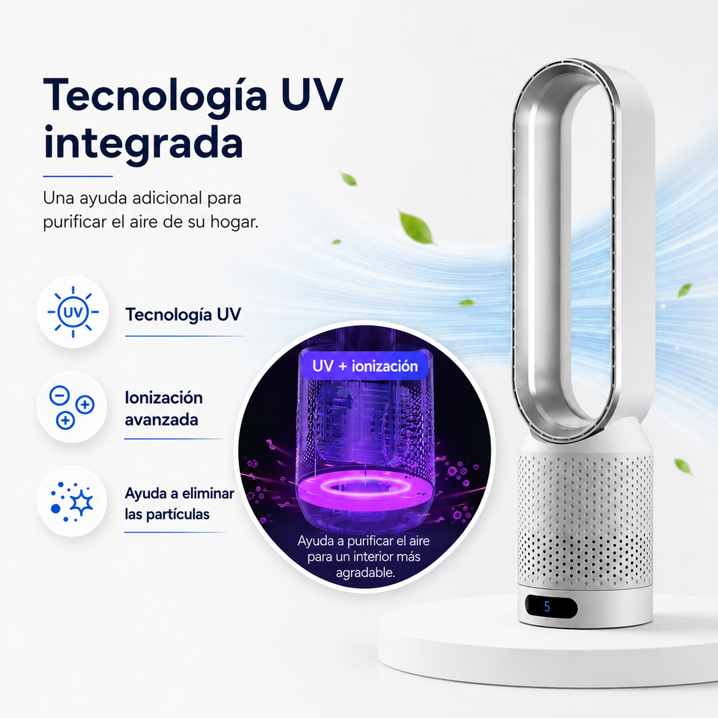 Enfriador de aire 3 en 1 AirPure con purificación UV e ionizador