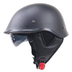 Casco de motocicleta clásico de media carcasa con visera
