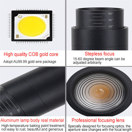 Iluminación de riel LED Aluminio Negro Blanco 3-5 focos Sala de estar Cocina Pasillo Foco de techo Foco de riel LED empotrable Regulable