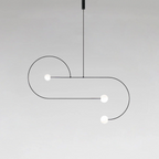 Lámpara de techo móvil con globos de cristal – Diseño moderno en latón o negro – 9 configuraciones – Casquillo G9 y G4