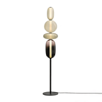 Lámpara de pie de vidrio soplado a mano con racimos de vidrio artísticos – Icono de estilo decorativo con LED integrado – Disponible en dos alturas