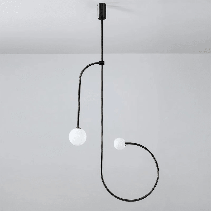 Lámpara de techo móvil con globos de cristal – Diseño moderno en latón o negro – 9 configuraciones – Casquillo G9 y G4
