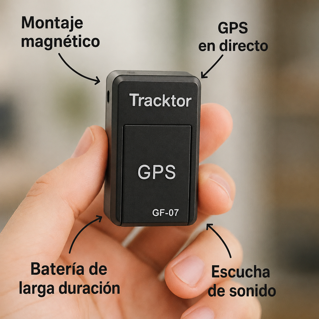 Mini localizador GPS con sonido, imán y seguimiento en tiempo real