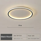 Lámpara de techo redonda de diseño escandinavo, dorada, negra y blanca, 20-50 cm, LED, regulable, de metal y cristal, para salón, dormitorio y comedor