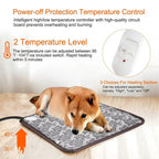Almohadilla calefactora eléctrica ajustable para perros