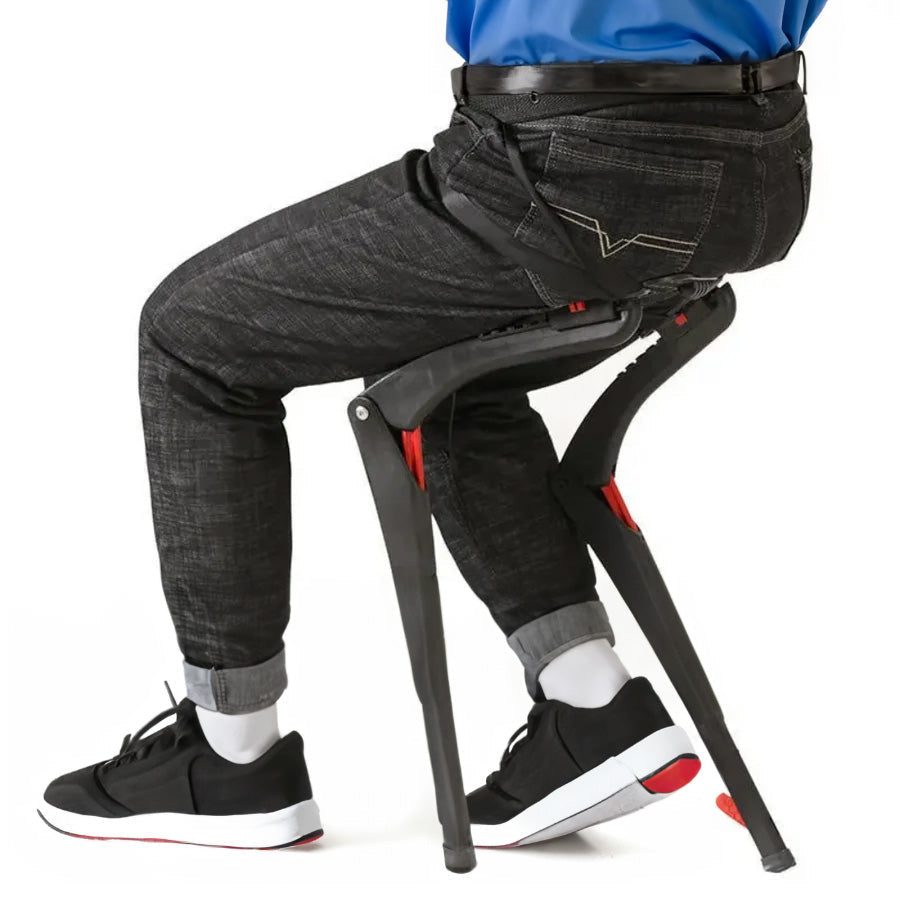 Silla plegable portátil con exoesqueleto portátil para actividades deportivas
