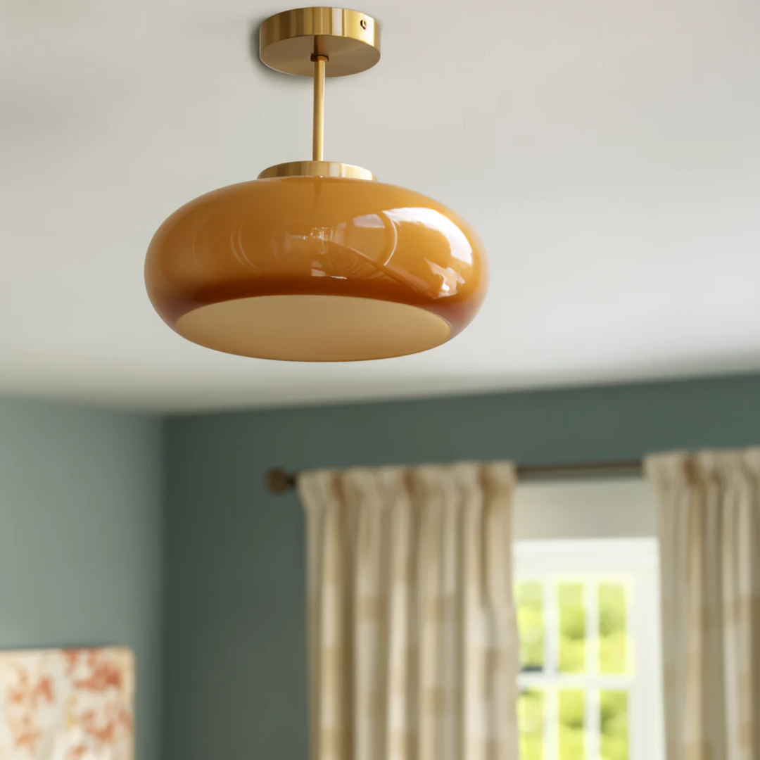 Plafondlamp Glas Vintage Rond 28cm LED 12W Moderno Minimalista