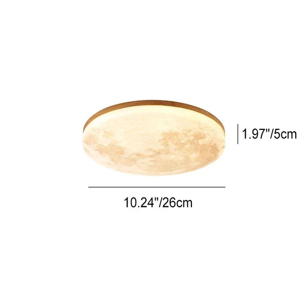 Lámpara de techo LED minimalista nórdica con montura acrílica y diseño de luna