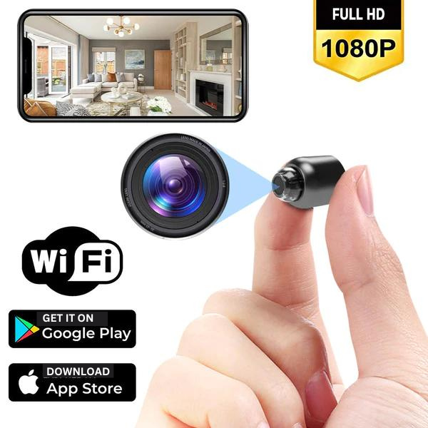 Cámara de vigilancia compacta Full HD 1080p WiFi Nachtzicht met Bewegingsdetectie para Thuisbewaking y Kinderopvang