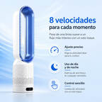 Enfriador de aire 3 en 1 con purificador, oscilación y panel LED táctil AirPure