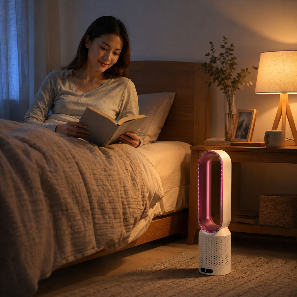 Enfriador de aire 3 en 1 con purificador, oscilación y panel LED táctil AirPure