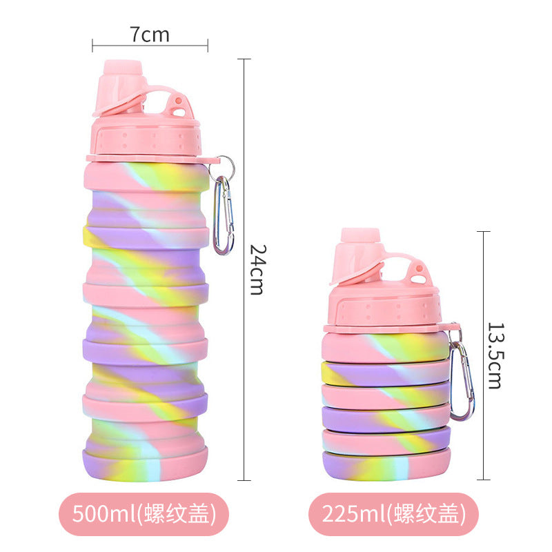 Botella de agua plegable para mujer