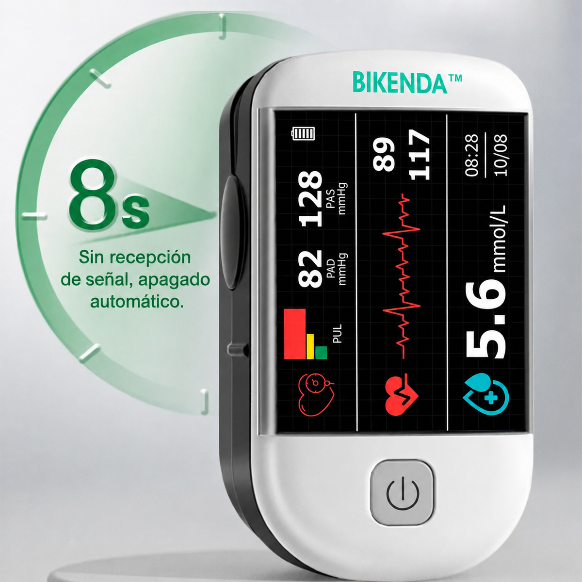 Pulsioxímetro compacto con pantalla OLED para oxígeno y pulso VitalCheck