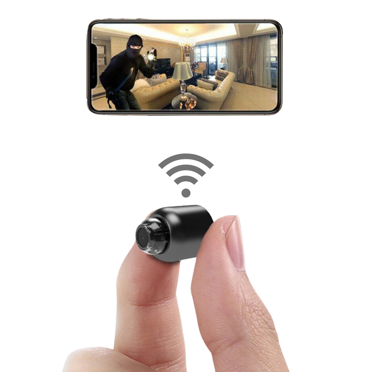 Cámara de seguridad para interiores para el hogar, mini cámara WiFi HD con visión nocturna, cámara para niñeras y cámara para mascotas.