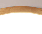 Lámpara de techo LED empotrable redonda ultradelgada de madera maciza nórdica de 1 luz