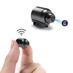 NovaGuard Paquete de 2 minicámaras de seguridad WiFi 1080P HD con visión nocturna de gran angular de 140 grados